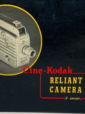 VNTG KODAK RELIANT CINE-KODAK 8mm CAMERA, Original Box, Instructions, Untested